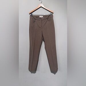 Talbots women 8p Curvy dress pants Office Career Work Brown Stretch Easy Care